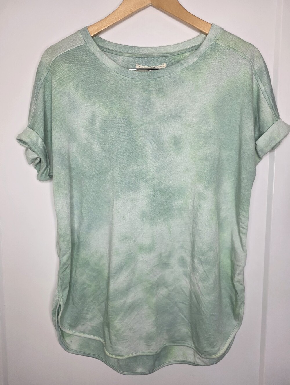 Cupio Relaxed Sage Tie-Dye Crewneck Tee - Women SZ L